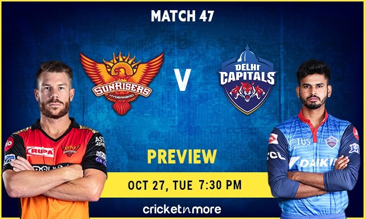 ipl 2020-delhi capitals vs sunrisers hyderabad–fantasy cricket tips, prediction & pitch report